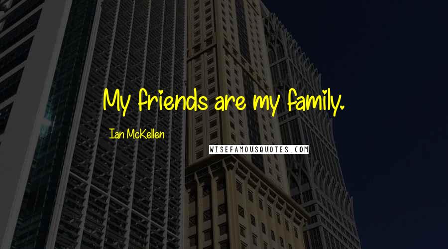 Ian McKellen Quotes: My friends are my family.