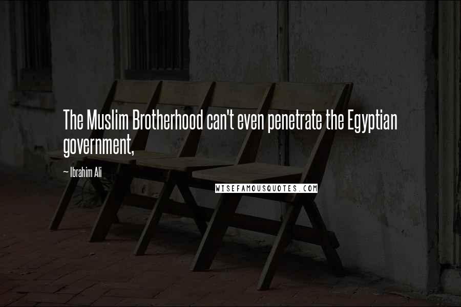 Ibrahim Ali Quotes: The Muslim Brotherhood can't even penetrate the Egyptian government,