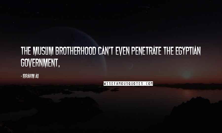 Ibrahim Ali Quotes: The Muslim Brotherhood can't even penetrate the Egyptian government,