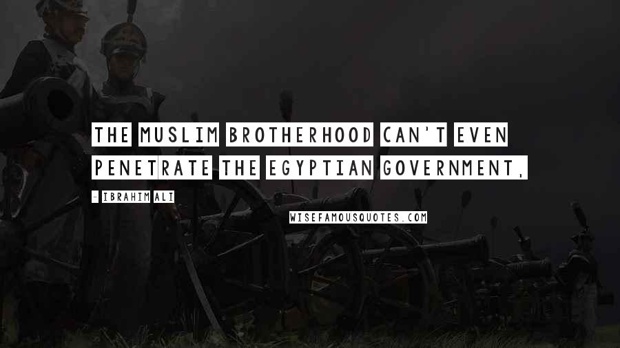 Ibrahim Ali Quotes: The Muslim Brotherhood can't even penetrate the Egyptian government,
