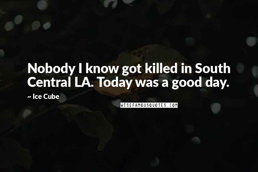 Ice Cube Quotes Nobody I Know Got Killed In South Central La