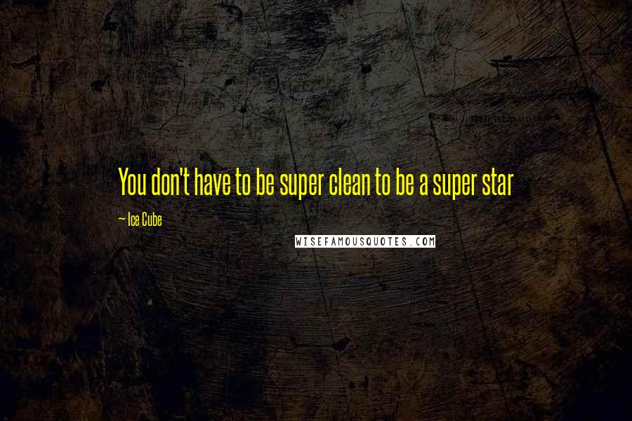 Ice Cube Quotes: You don't have to be super clean to be a super star
