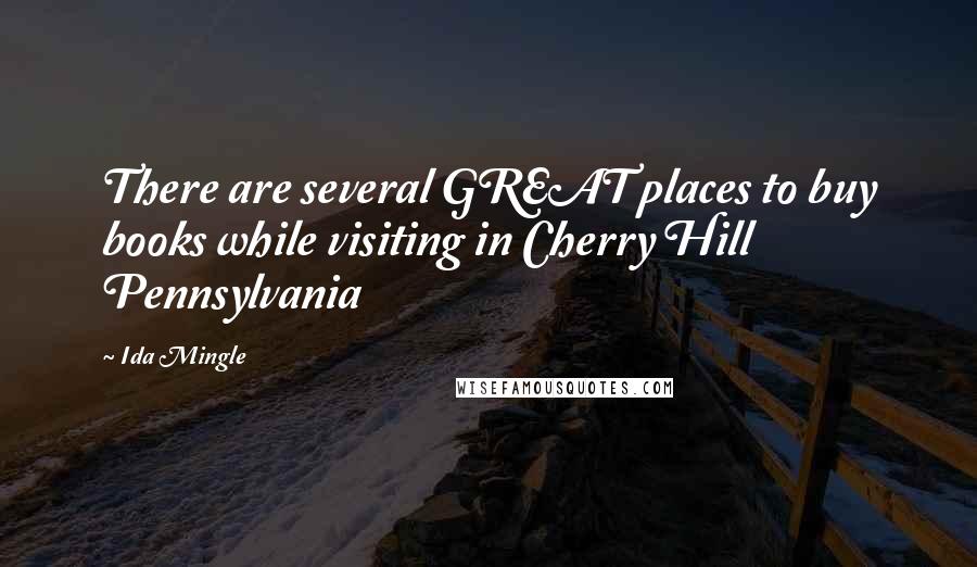 Ida Mingle Quotes: There are several GREAT places to buy books while visiting in Cherry Hill Pennsylvania