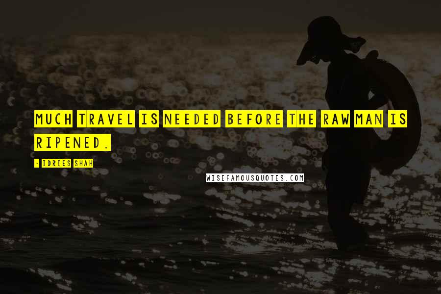 Idries Shah Quotes: Much travel is needed before the raw man is ripened.