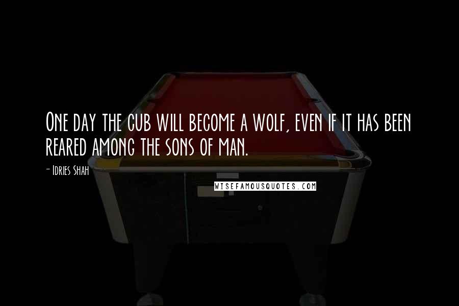 Idries Shah Quotes: One day the cub will become a wolf, even if it has been reared among the sons of man.