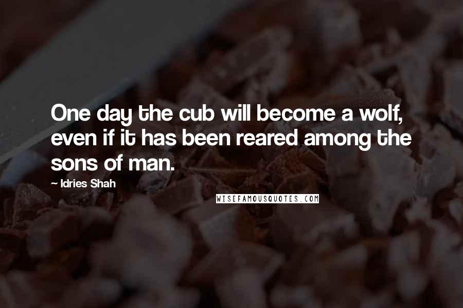 Idries Shah Quotes: One day the cub will become a wolf, even if it has been reared among the sons of man.