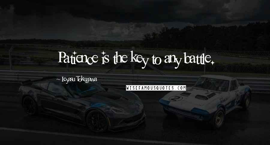 Ieyasu Tokugawa Quotes: Patience is the key to any battle.