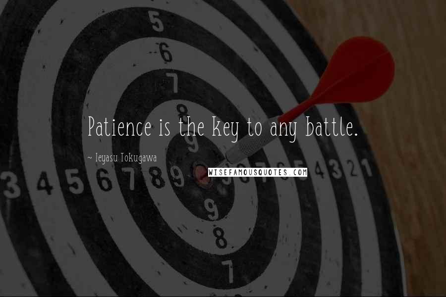 Ieyasu Tokugawa Quotes: Patience is the key to any battle.