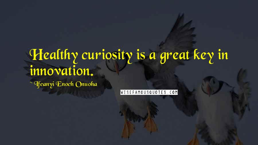 Ifeanyi Enoch Onuoha Quotes: Healthy curiosity is a great key in innovation.