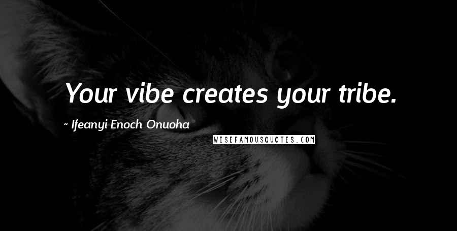 Ifeanyi Enoch Onuoha Quotes: Your vibe creates your tribe.