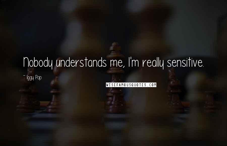 Iggy Pop Quotes: Nobody understands me, I'm really sensitive.