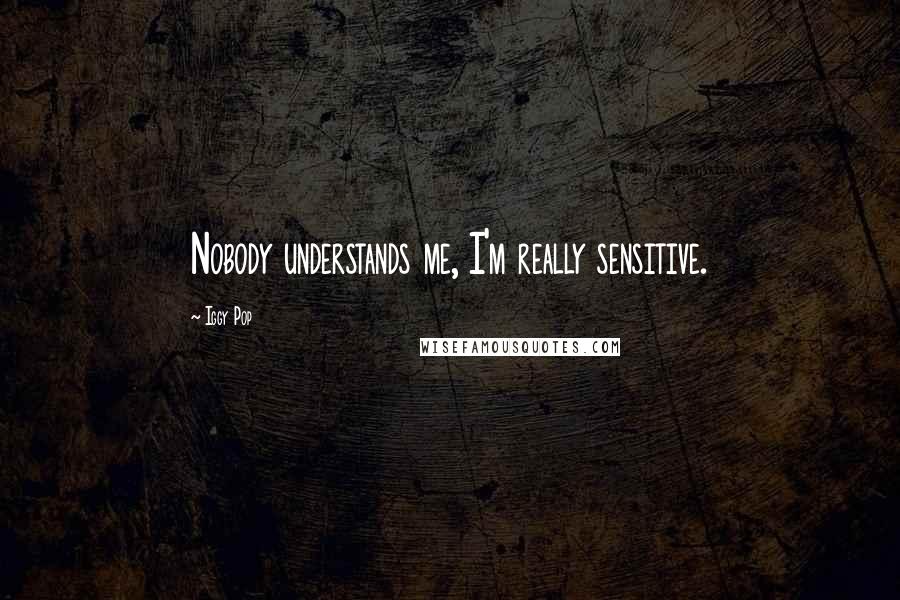 Iggy Pop Quotes: Nobody understands me, I'm really sensitive.