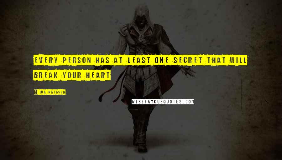 Ika Natassa Quotes: Every person has at least one secret that will break your heart