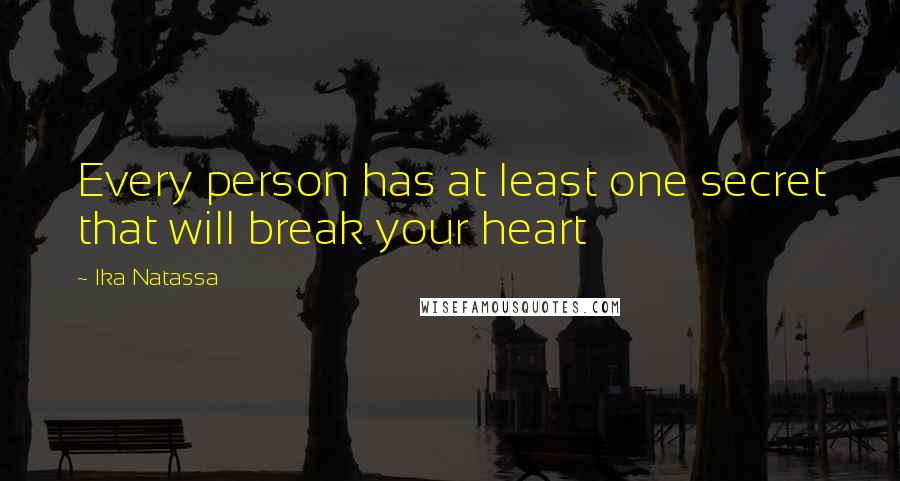 Ika Natassa Quotes: Every person has at least one secret that will break your heart