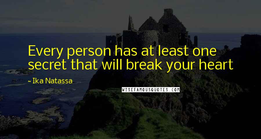 Ika Natassa Quotes: Every person has at least one secret that will break your heart