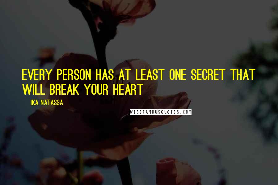 Ika Natassa Quotes: Every person has at least one secret that will break your heart