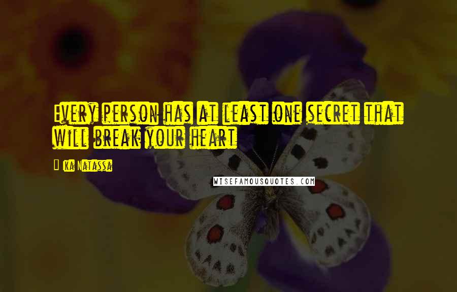 Ika Natassa Quotes: Every person has at least one secret that will break your heart