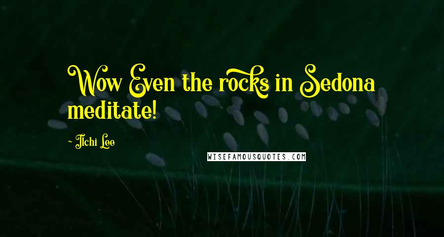 Ilchi Lee Quotes: Wow Even the rocks in Sedona meditate!