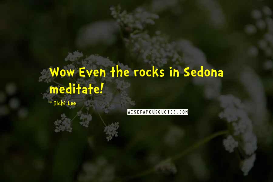 Ilchi Lee Quotes: Wow Even the rocks in Sedona meditate!
