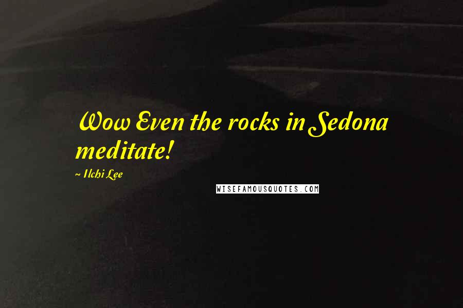 Ilchi Lee Quotes: Wow Even the rocks in Sedona meditate!