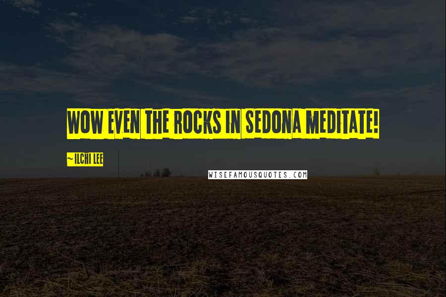 Ilchi Lee Quotes: Wow Even the rocks in Sedona meditate!