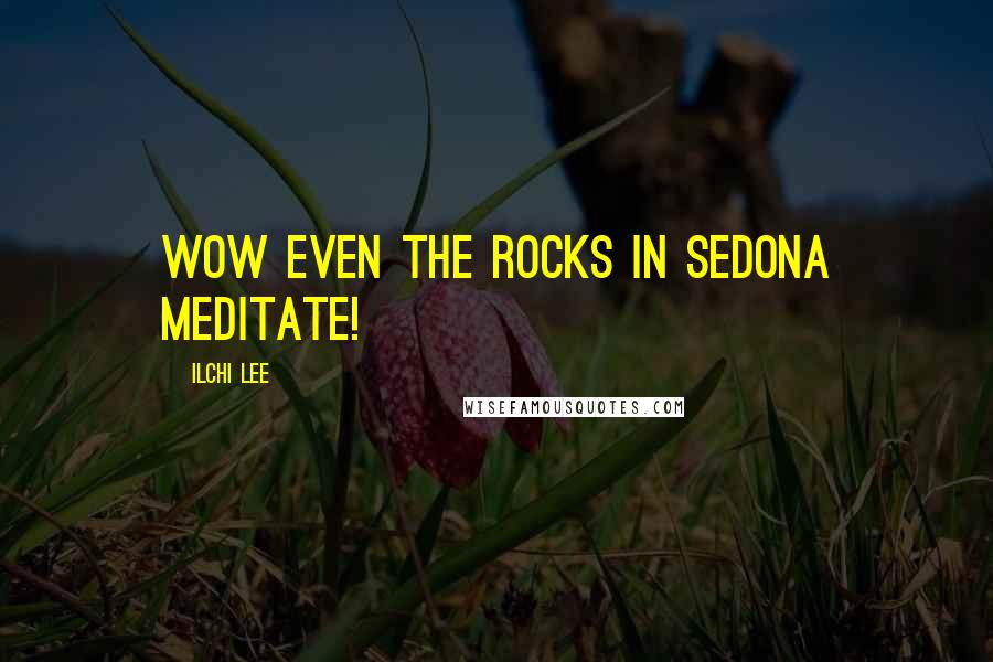 Ilchi Lee Quotes: Wow Even the rocks in Sedona meditate!
