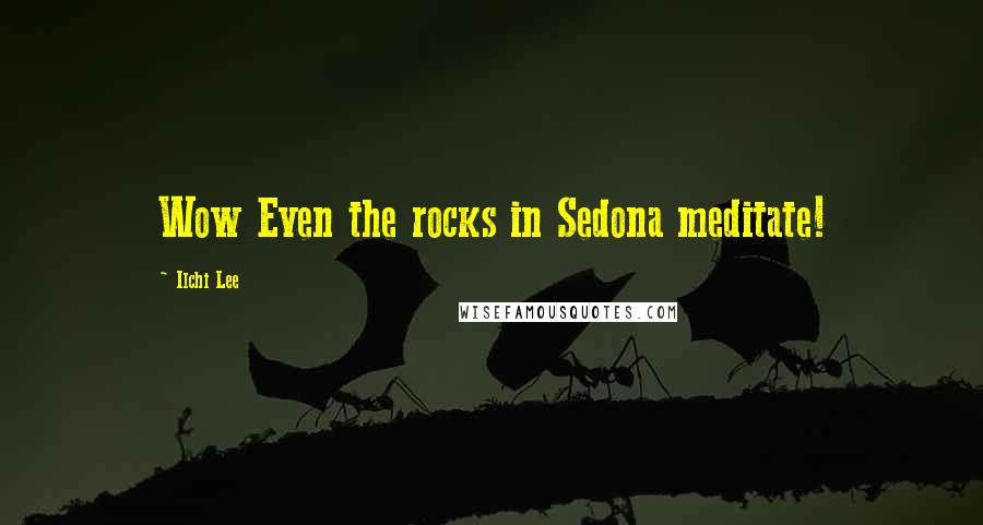 Ilchi Lee Quotes: Wow Even the rocks in Sedona meditate!