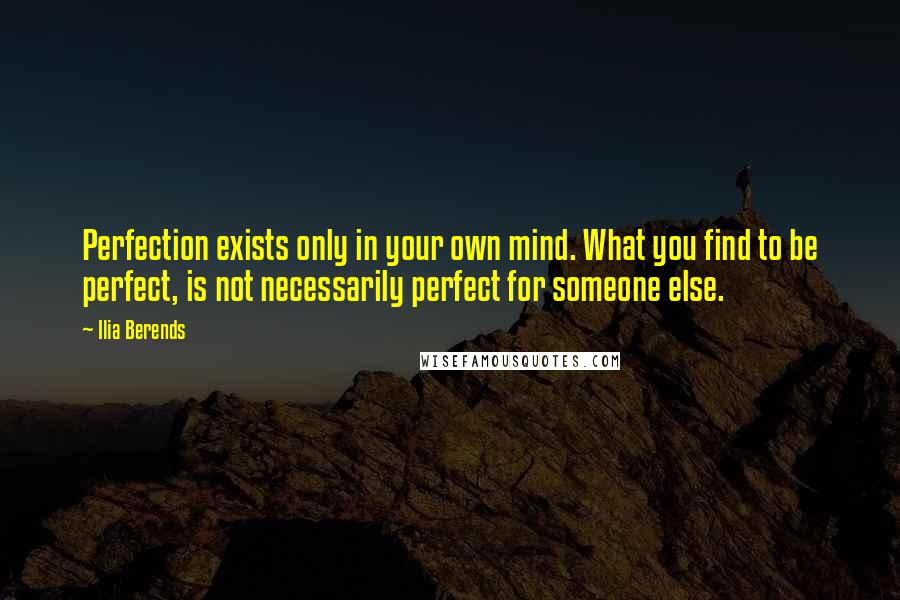 Ilia Berends Quotes: Perfection exists only in your own mind. What you find to be perfect, is not necessarily perfect for someone else.