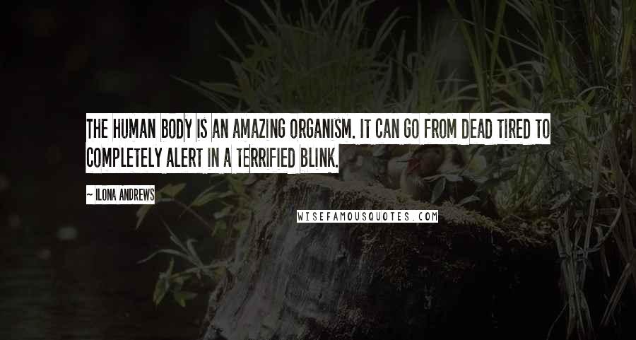Ilona Andrews Quotes: The human body is an amazing organism. It can go from dead tired to completely alert in a terrified blink.