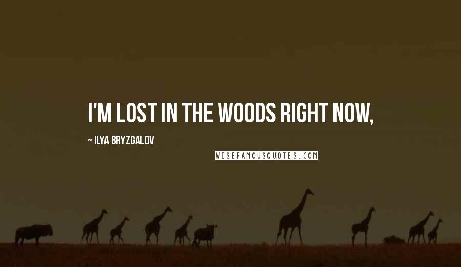 Ilya Bryzgalov Quotes: I'm lost in the woods right now,