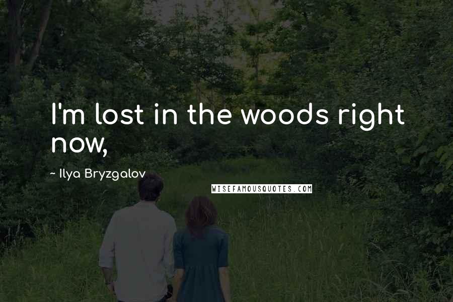 Ilya Bryzgalov Quotes: I'm lost in the woods right now,