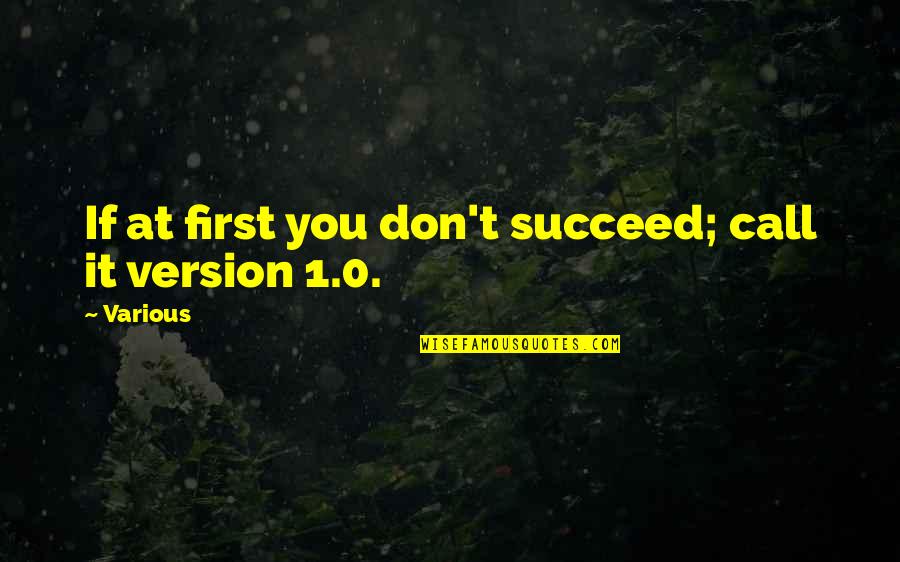 0-8-4 Quotes By Various: If at first you don't succeed; call it