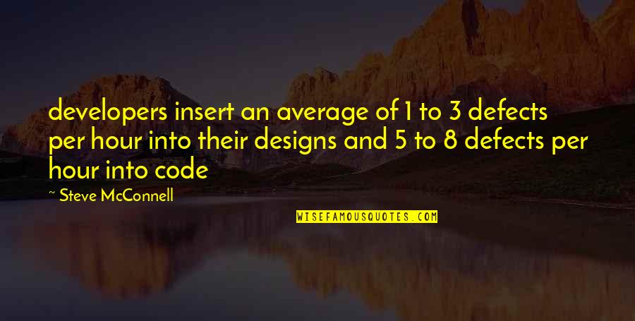 1 1 5 Quotes By Steve McConnell: developers insert an average of 1 to 3