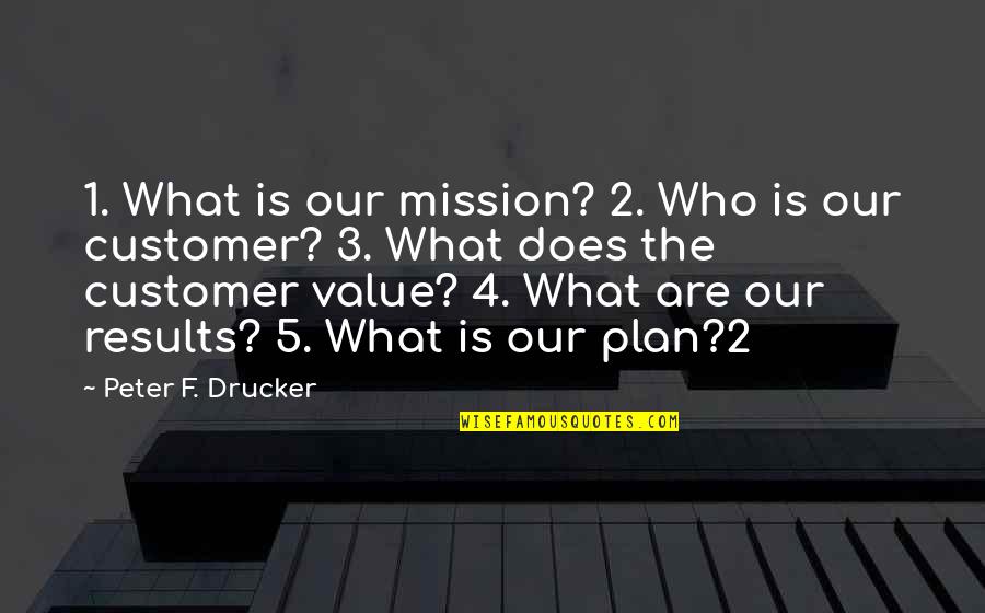 1 2 3 4 Quotes By Peter F. Drucker: 1. What is our mission? 2. Who is