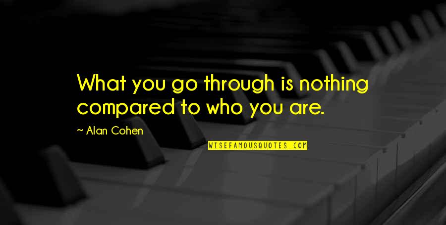 1 Billion Seconds Quotes By Alan Cohen: What you go through is nothing compared to