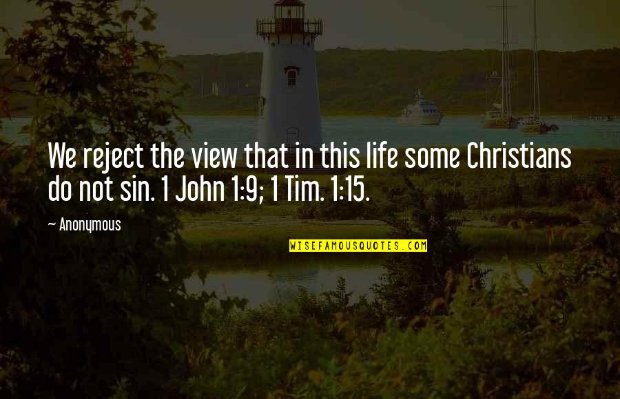 1 John 1 Quotes By Anonymous: We reject the view that in this life