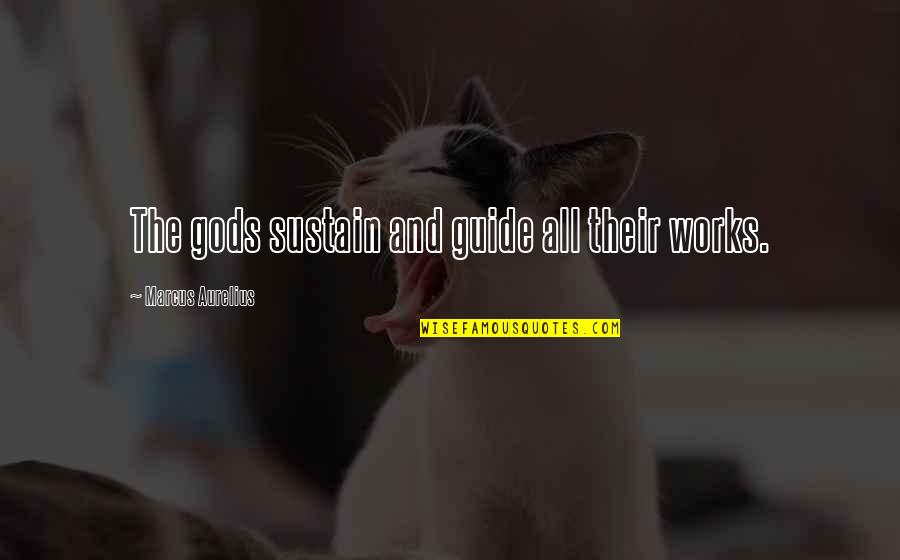 1 Marcus Quotes By Marcus Aurelius: The gods sustain and guide all their works.