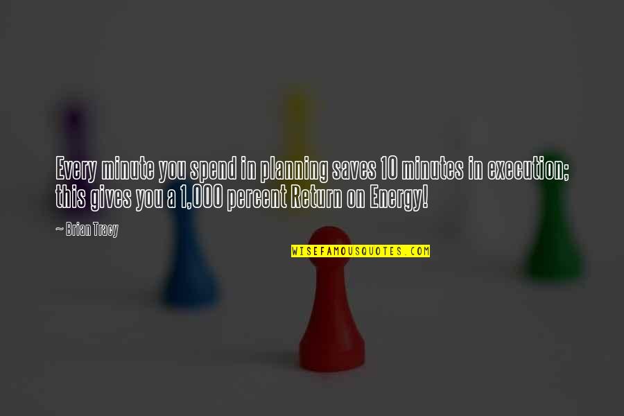 1 Minute Quotes By Brian Tracy: Every minute you spend in planning saves 10 1 Minute Quotes By Brian Tracy: Every minute you spend in planning saves 10