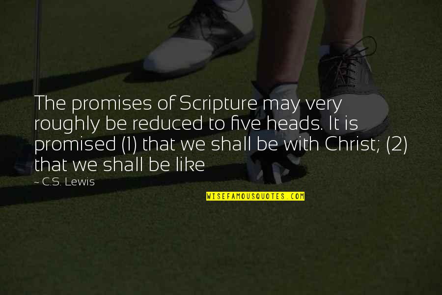 1 Of 1 Quotes By C.S. Lewis: The promises of Scripture may very roughly be