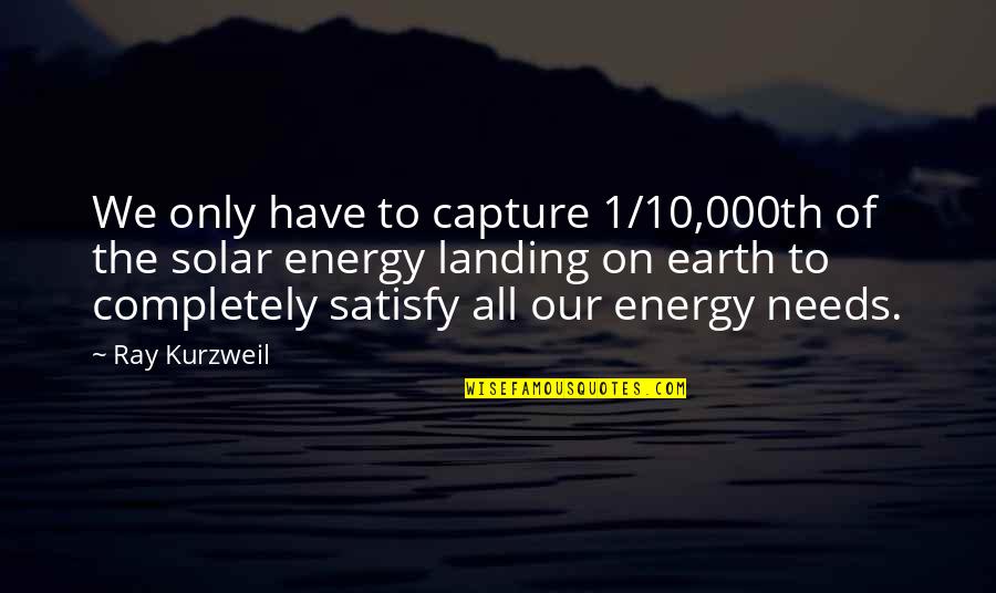 1 Of 1 Quotes By Ray Kurzweil: We only have to capture 1/10,000th of the