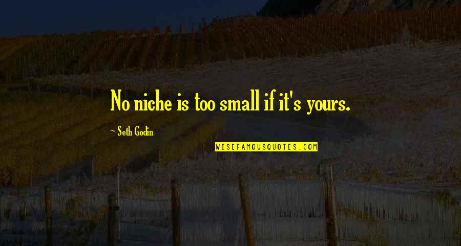 10 000 Hour Rule Quotes By Seth Godin: No niche is too small if it's yours. 10 000 Hour Rule Quotes By Seth Godin: No niche is too small if it's yours.