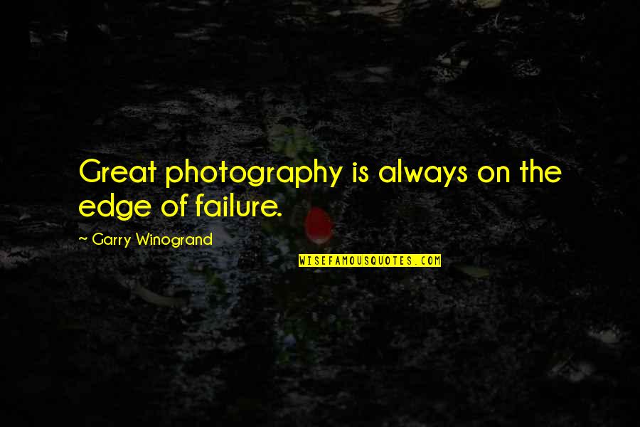 10 Year Service Award Quotes By Garry Winogrand: Great photography is always on the edge of 10 Year Service Award Quotes By Garry Winogrand: Great photography is always on the edge of