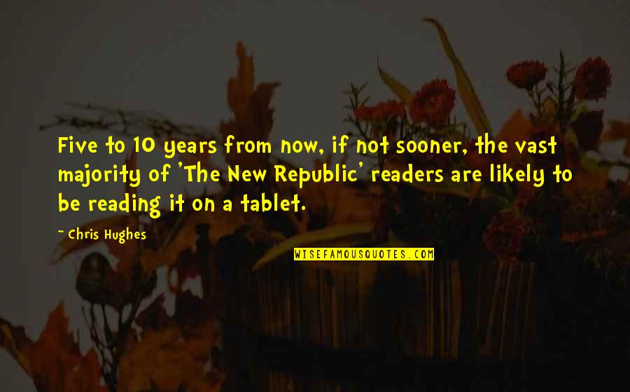 10 Years From Now Quotes By Chris Hughes: Five to 10 years from now, if not