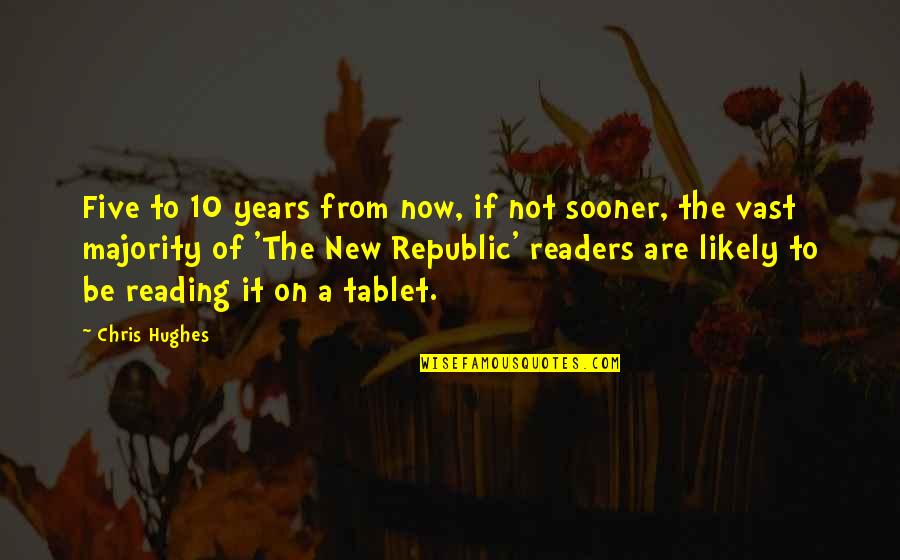 10 Years From Now Quotes By Chris Hughes: Five to 10 years from now, if not