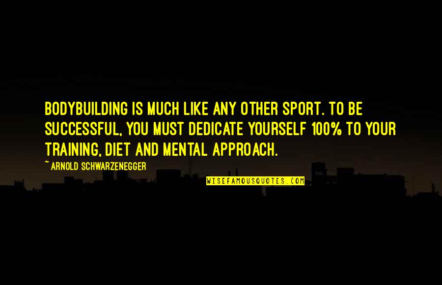 100 Best Sports Quotes By Arnold Schwarzenegger: Bodybuilding is much like any other sport. To
