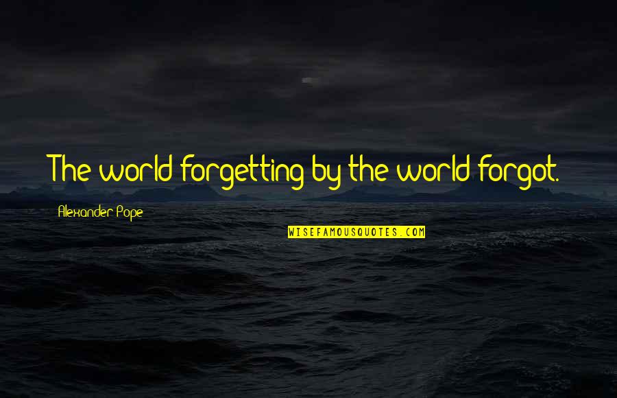 100 Days Of Marriage Quotes By Alexander Pope: The world forgetting by the world forgot.