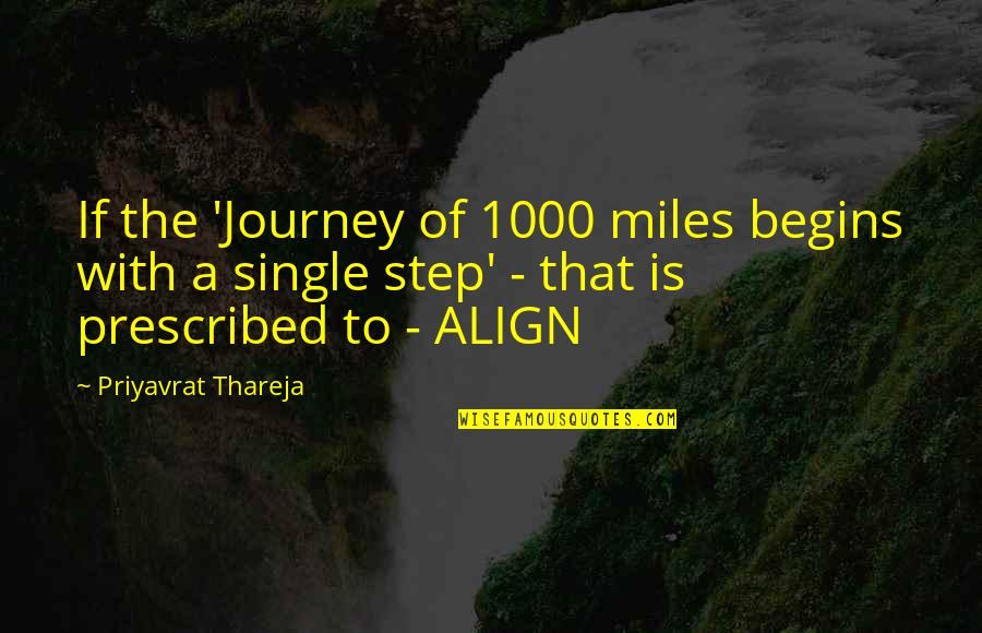 1000 Success Quotes By Priyavrat Thareja: If the 'Journey of 1000 miles begins with