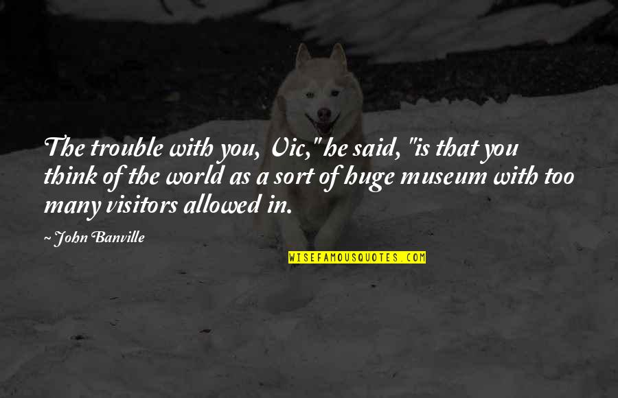 1000th Prime Quotes By John Banville: The trouble with you, Vic," he said, "is