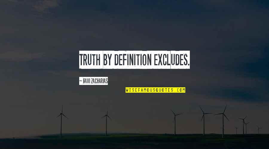 100300 Color Quotes By Ravi Zacharias: Truth by definition excludes.