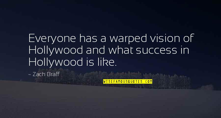 100th Anniversary Quotes By Zach Braff: Everyone has a warped vision of Hollywood and